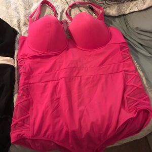 Pink Torrid 1 piece swimsuit